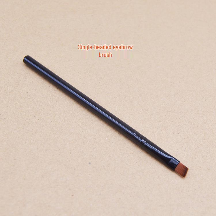 Double-head Eye & Brow Makeup Brush Set: Eyeshadow Sponge, Angled Brow Brush, Mascara Curler, Spiral Brush