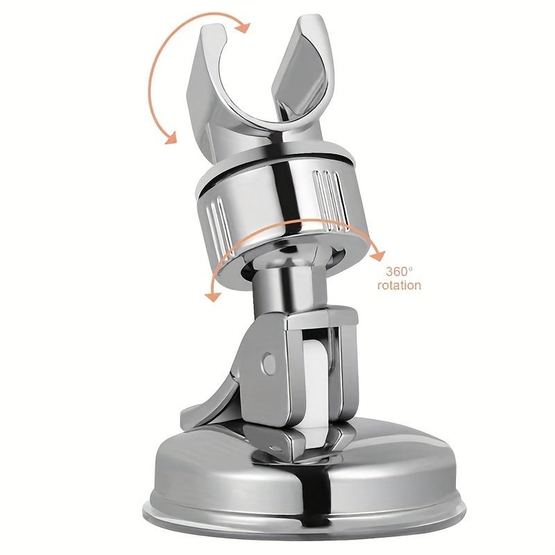 Shower Holder, 360°Adjustable Self-adhesive Shower Head Stand Bracket Suction Cup Holder Bathroom Accessories