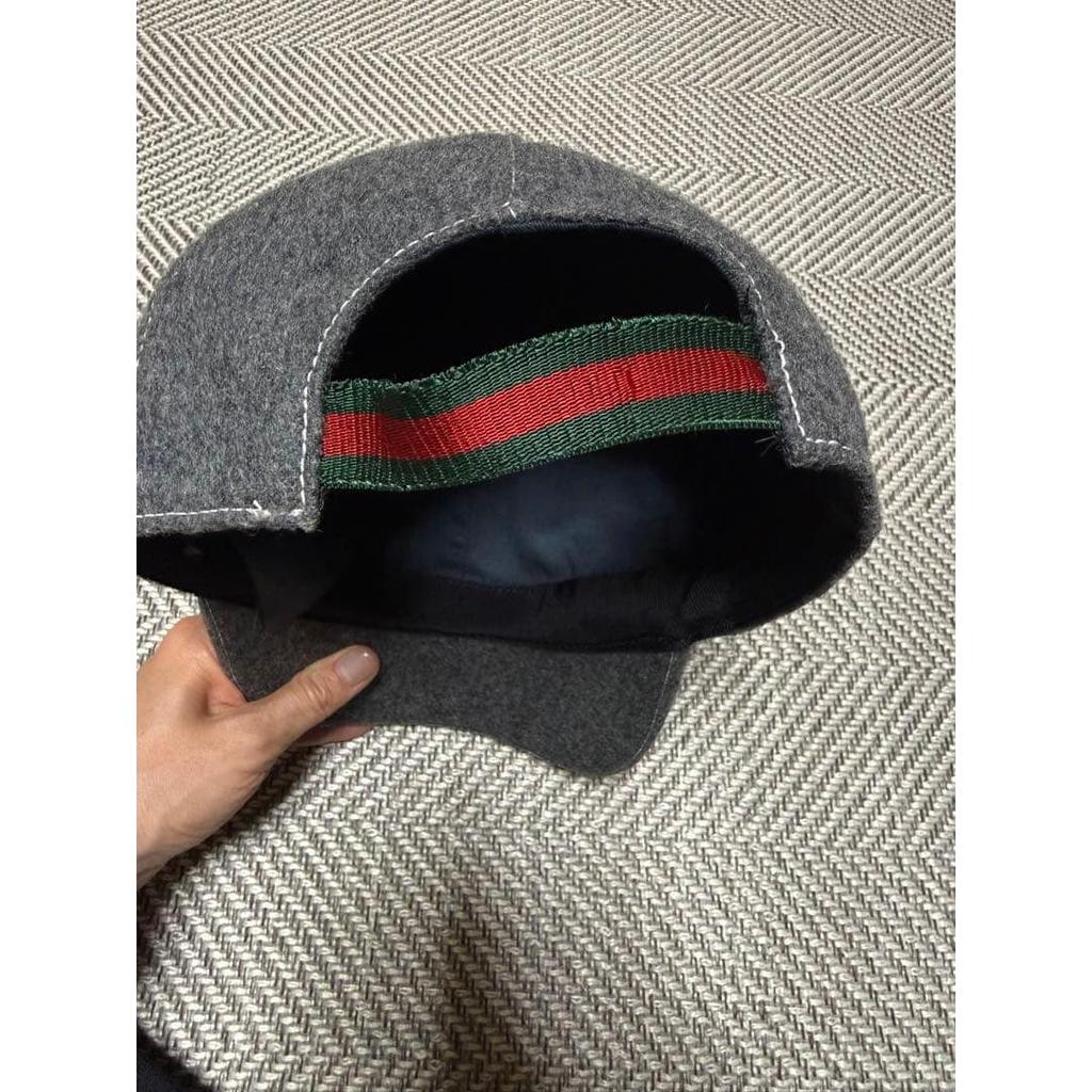Used GUCCI wool baseball cap gray L 59
