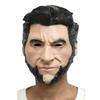 Wolverine Mask Halloween Cosplay Costume Adult Men Funny Face Prop With Black Hair Beard