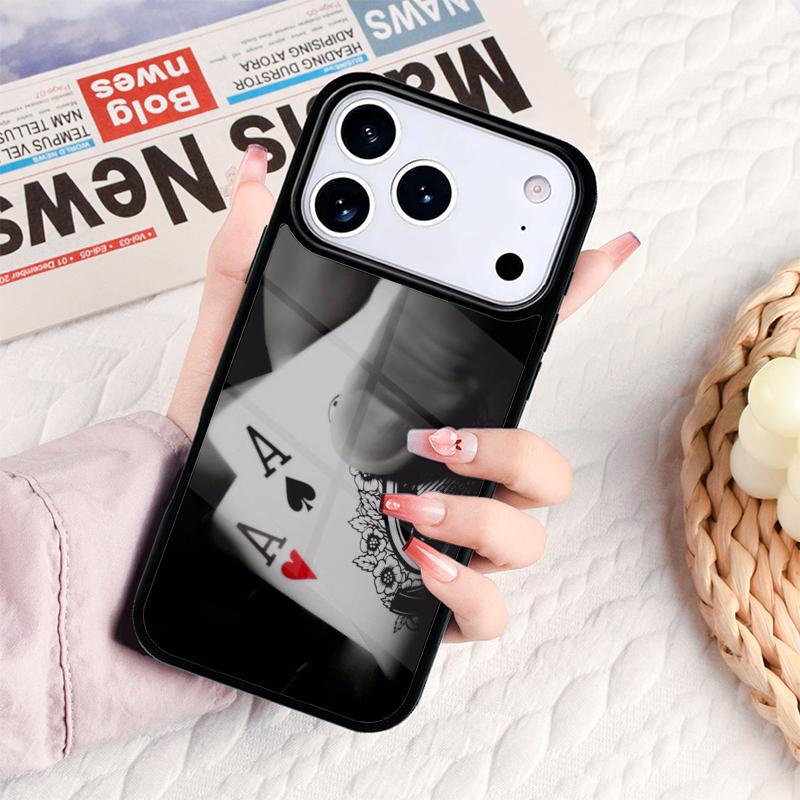 Ace of Spade Playing Card Phone Case For IPhone 17 16e 15 14 13 12 11 Pro Max Air Mini Soft Protective Cover