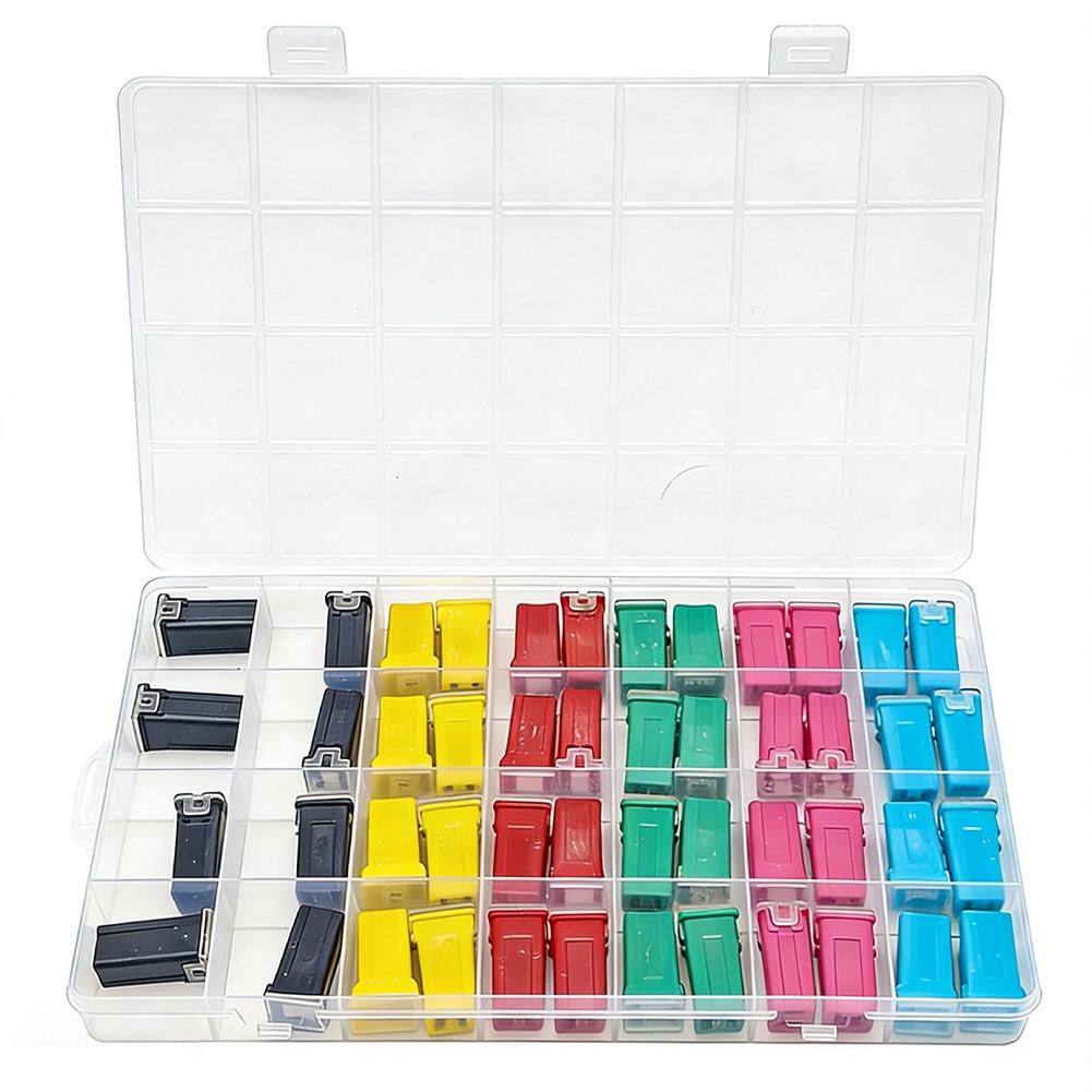 48 Piece Low Profile Box Fuse Assortment for Cars Trucks SUVs Motorcycles Boats 20A 30A 40A 50A 60A 80A Automotive Electrical Short