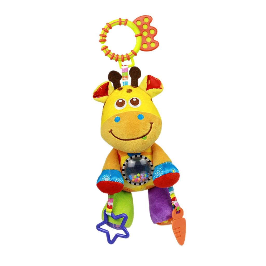 Cute Baby Hanging Rattle Toy, with Sound, Activity Wind Chimes Colorful Plush Toys for Cribs