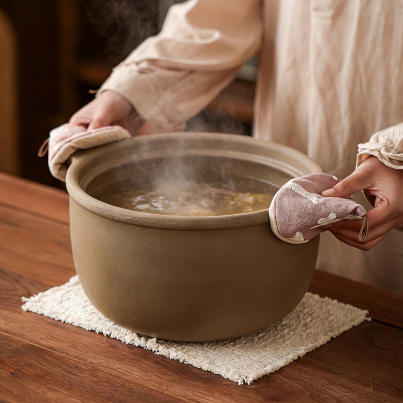 Japanese-style Triangle Pot Cap Enamel Pot Handle Cap Anti-scalding Pot Cap Pot Jacket Fabric Heat Insulation Gloves
