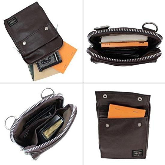 Porter Freestyle Vertical Shoulder Bag S (Camel)