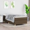 Box Spring Bed Frame Dark Brown 90 x 190 cm Fabric
