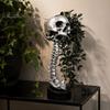 Alternative Home Gardening Pots Gothic Skull Planter for Succulents Pothos, Creative Skeleton Flower Pot with Dark Decor Living Room Spine Column,