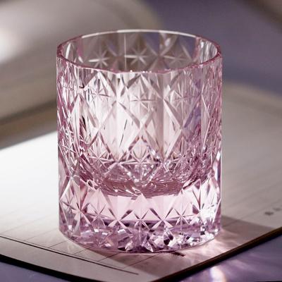 Bicchiere da whisky Jinzhi in vetro di cristallo K9 taglio Edo intagliato a mano giapponese motivo a stella a 12 lati sette tesori