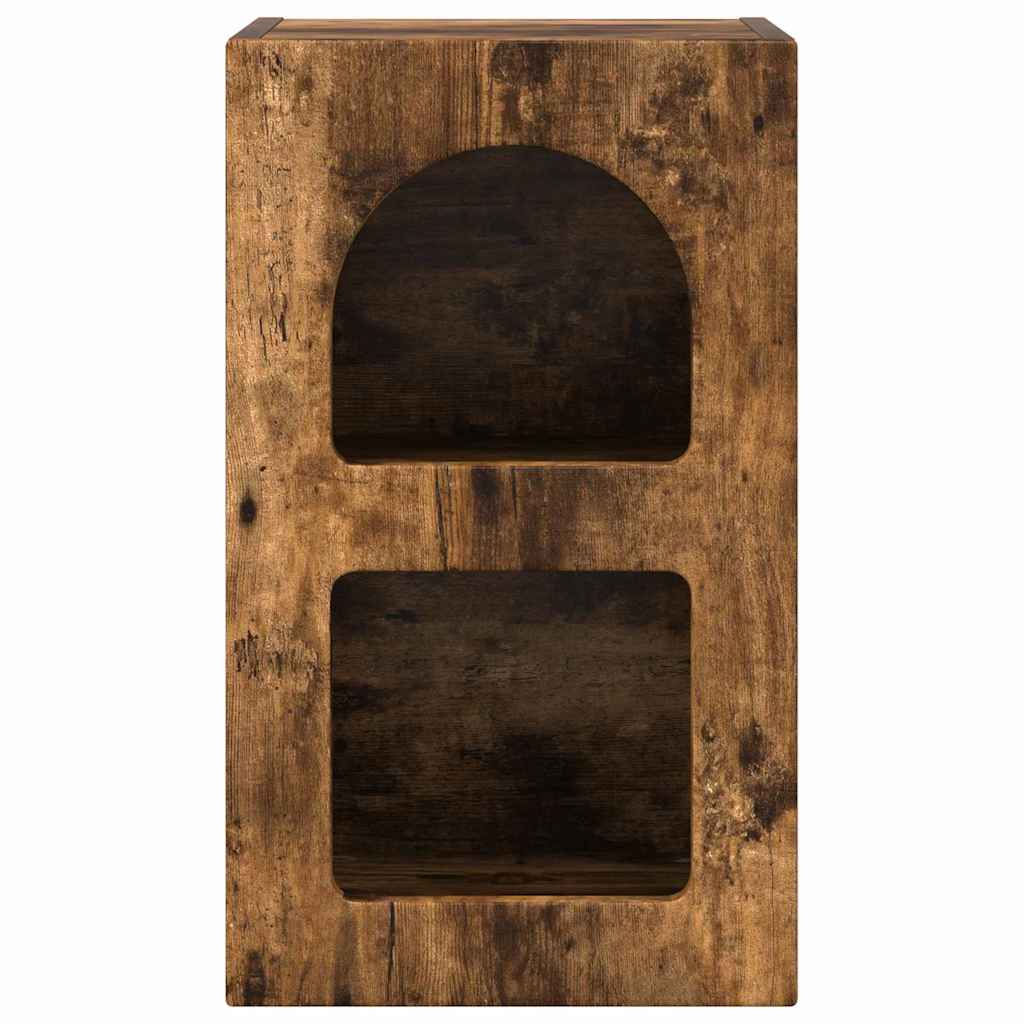 Nightstand Smoked Oak 29.5 X 33.5 X 50 Cm Engineered Wood