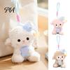 Soft Nursery Companion Goodnight Sheep Plush Keychain, Cute Sleepy Lamb Stuffed Toy with Nightcap, Embroidered Animal Pendant Fluffy Bag Charm