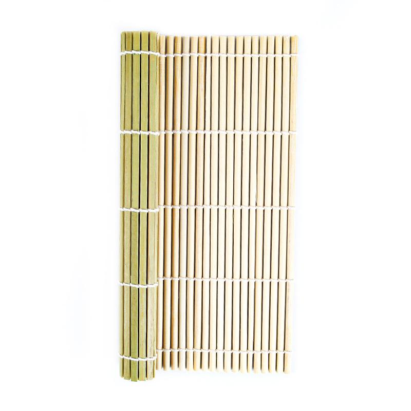 Bamboo Sushi Rolling Mat - Green Skin Sushi Roll Tool for Japanese Seaweed and Rice Ball Crafting