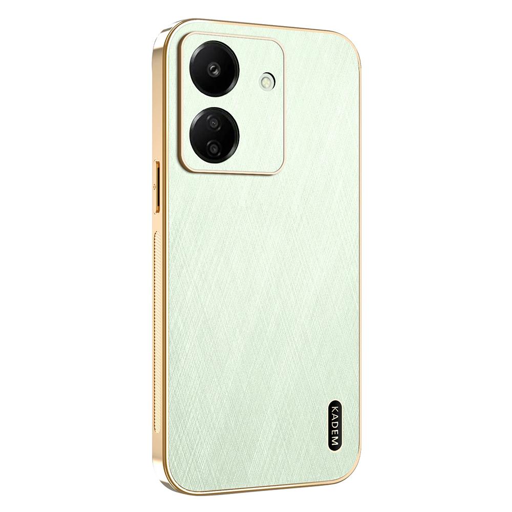 

KADEM For Xiaomi Redmi 13C 4G/Poco C65 4G Case Electroplating Silk Texture PU+TPU Phone Back Cover Green