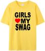 Футболка с надписью S LOVE MY SWAG  Смешные хлопковые novelty футболки Streetwear Хип-хоп Повседневный топ