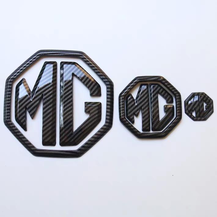 3Pcs Car Logo Front Hood Emblems Rear Boot Badge Steering wheel logo decoration For Morris Garages MG 3 5 6 7 HS ZS GS Hector TF