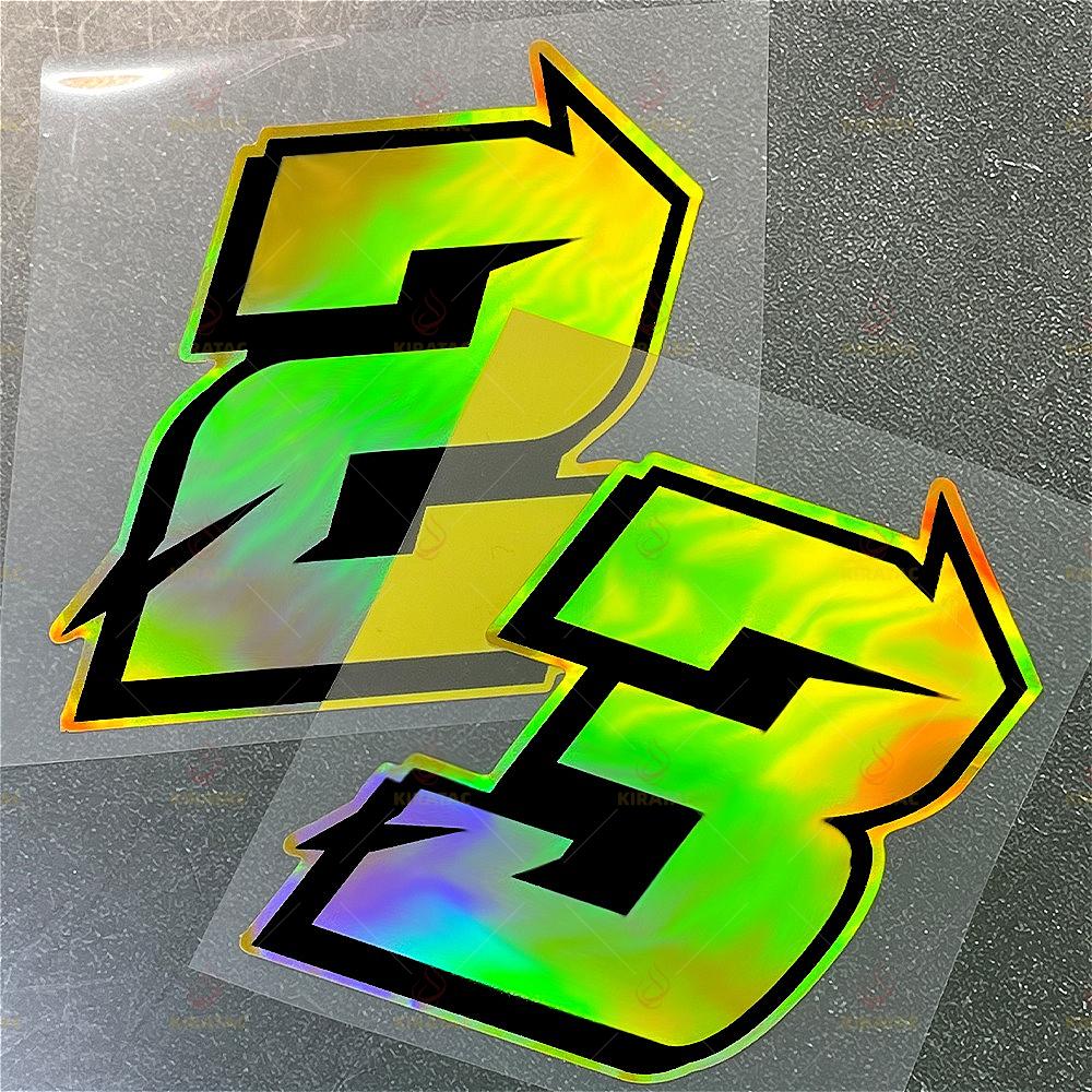 1 Stück Goldene Zahl Motorradaufkleber Wasserdicht für Motorradhelm Windschutzscheibe Kraftstofftank Auto Kofferraum Roller Universal Vinyl Aufkleber