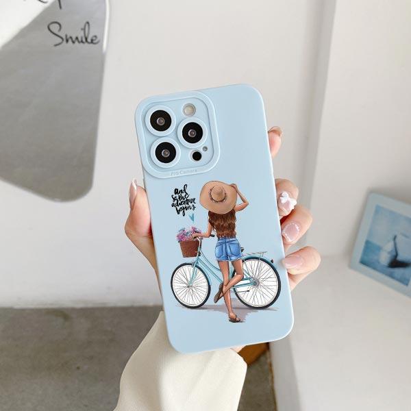 Young Girl Pattern Phone Case for iPhone 11 12 13 Pro Max 14 15 Plus Pro Max 7 8 Plus SE 2020 X XR XS Soft Silicone Cover Fundas