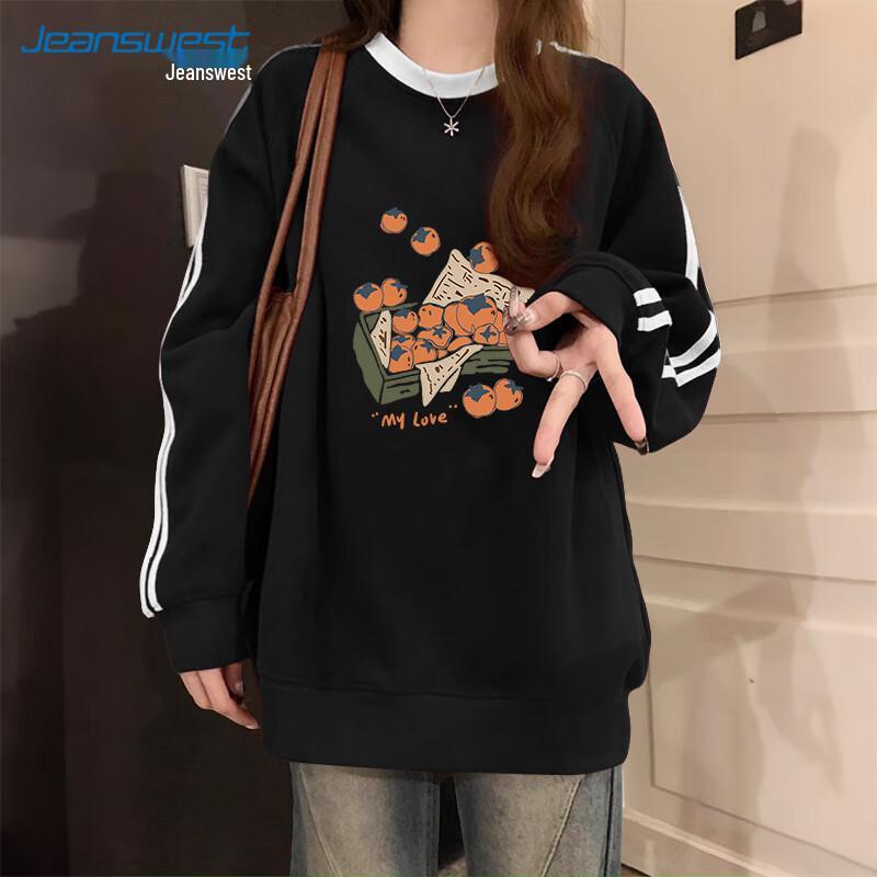 

JEANSWEST Women s Relaxed Fit Cartoon Graphic Sweatshirt L