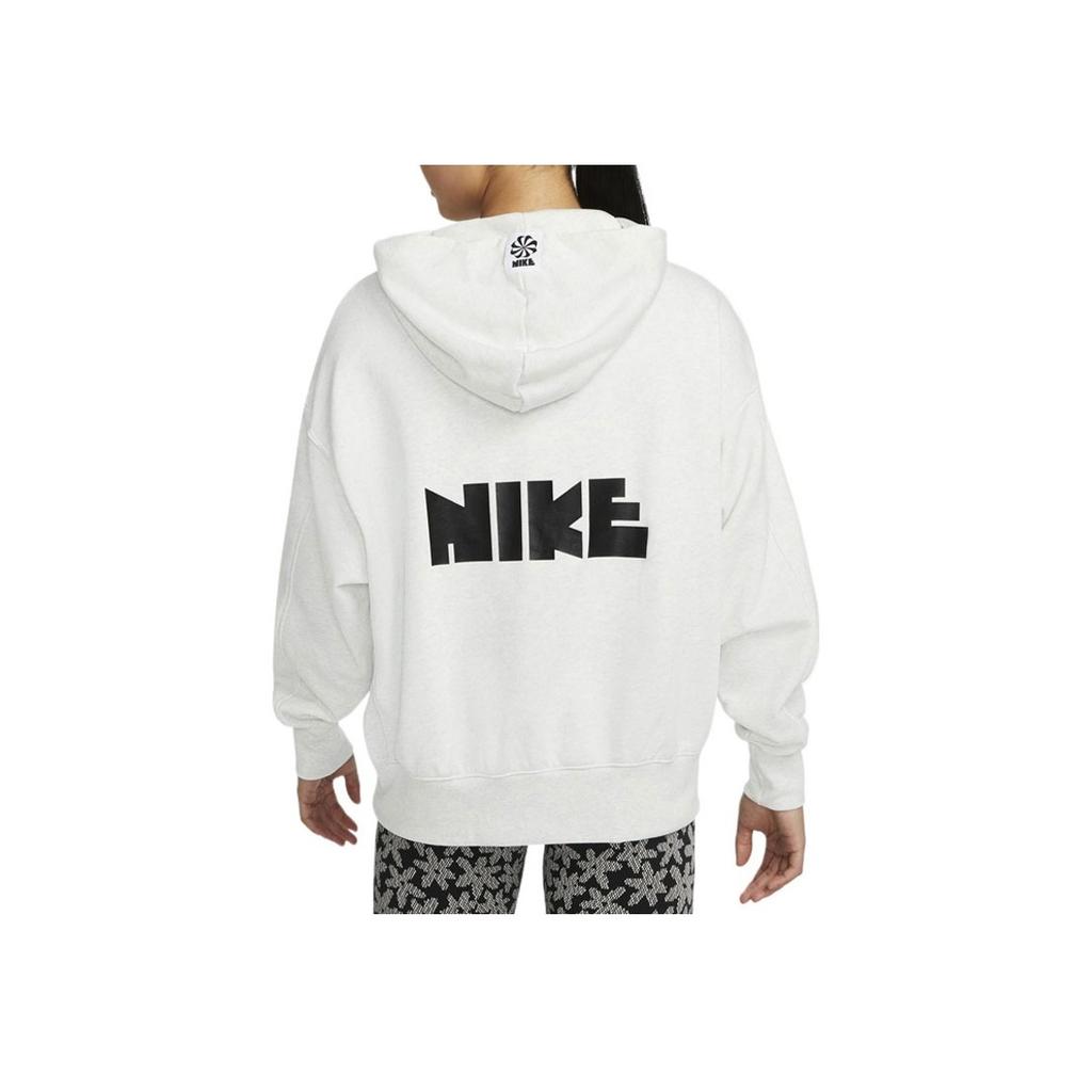 Nike X Atmos Pink Collaboration Nsw Circa Series Large Logo Hoodie Women hoodie White DM6776-025