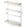 Iron+Wood Magnetic Refrigerator Storage Shelf Kitchen Tools Hanging Storage Rack