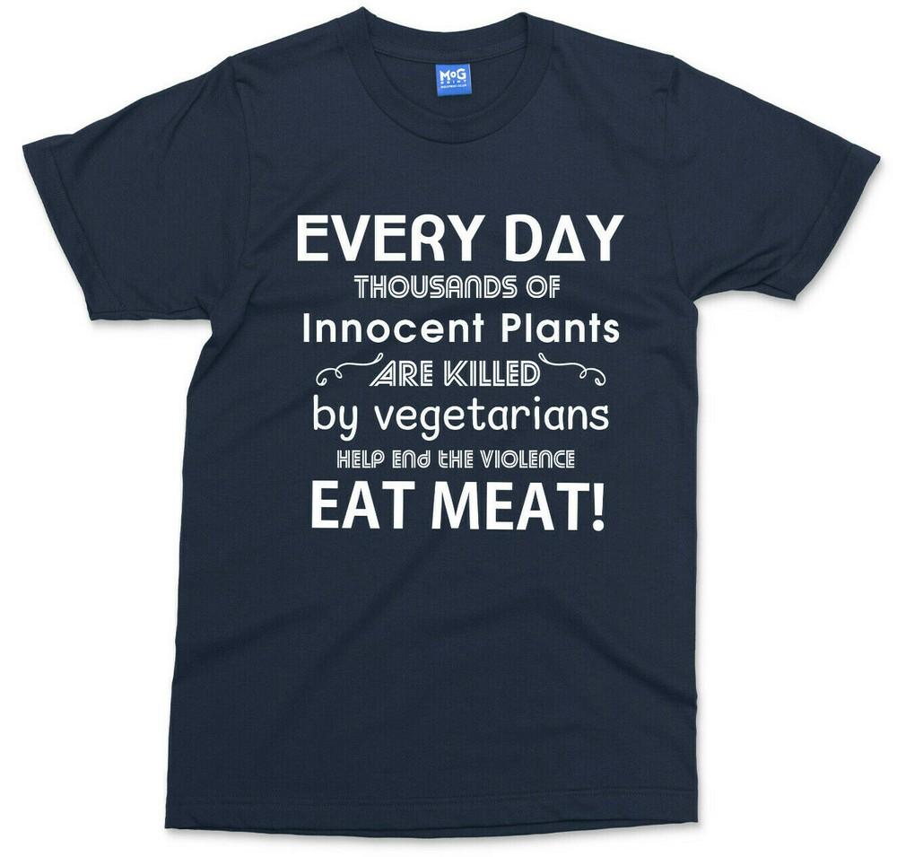Meat Eaters TShirt Funny Rude Anti Vegetarian Vegan Sarcastic Joke Unisex Tee S