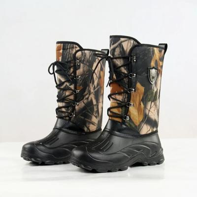 Neue Big Tree Camouflage Herrenschuhe, hohe Schneestiefel, wasserdichte Angelstiefel, Winterplüschstiefel