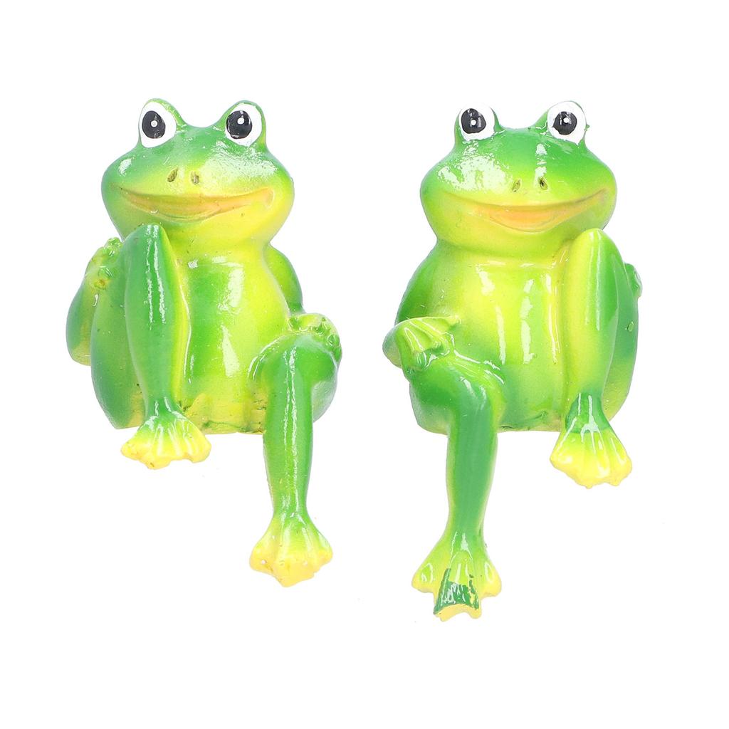 Froschdeko Handgefertigt Harz Mikro-Landschaft Langlebig Farbecht Geschenk Frosch Gartendeko für Zuhause