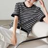 Striped short sleeved t-shirt for women, 2026 spring fashion commuting versatile casual top