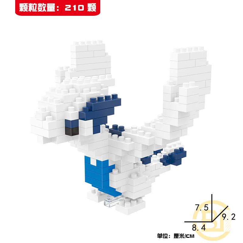 עשה זאת בעצמך אבני פוקימון קטן קריקטורה מיני אבן בניין פיקאצ'ו Charizard Eevee Mewtwo אנימה להרכיב דגם פעולה בובות צעצועים