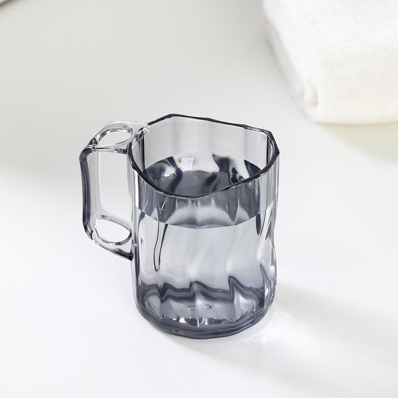 Nordic Geometric Transparent Wash Cup with Toothbrush Holder