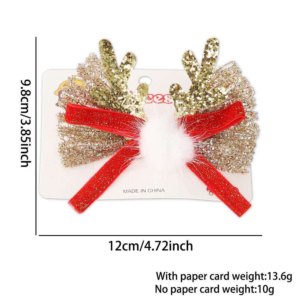 Christmas Deer Eyecatching Antler Hair Accessory With Vibrant Bow For All Occasions Festive