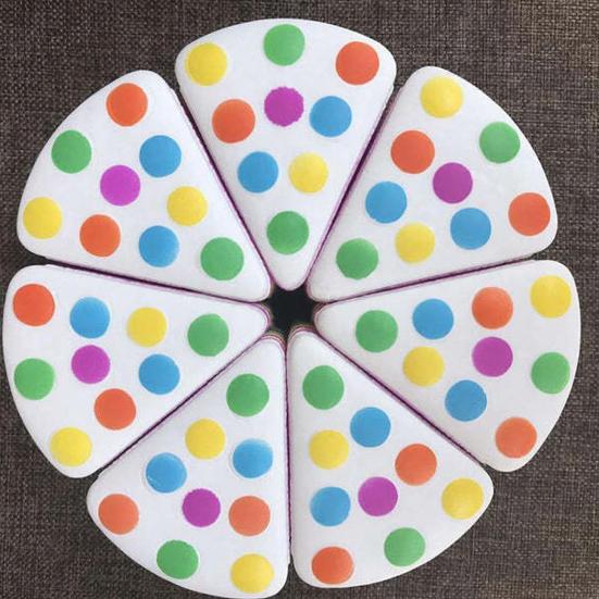 Colorful Dot Cake Squeeze Toy Stress Relief Simulated Cake Pinch Toy Focus Aid Anti-anxiety Fidget Cake Hand Relaxation Toy
