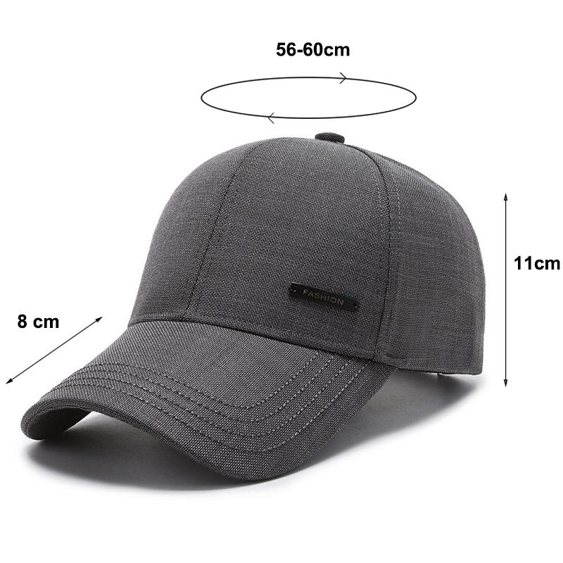 Pánská jarní podzimní baseballová čepice pro muže středního a starého věku, letní stínicí látková čepice