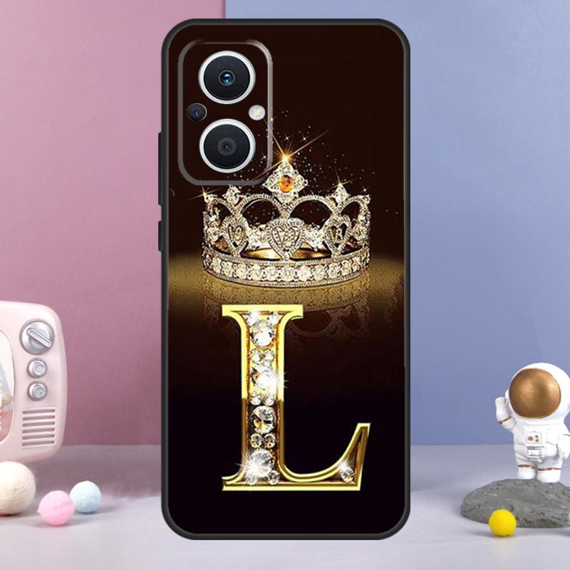 Buchstaben Monogramm Gold Marmor Hülle Für OPPO Reno 14 F 11F 12F 13F 10 11 12 13 Pro 7 8 Lite OPPO Find X8 X6 X5 X9 Pro Hülle