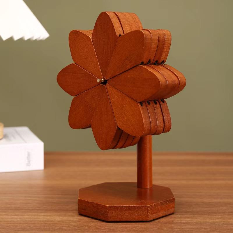 

5шт ветряная мельница дизайн подставка деревянная декоративная антиожоговая термостойкая подставка для стола деревянные подставки под тарелки горшок One size