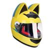 Yellow Blue Knight Cat with Clear Visor