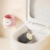 Cartoon Cute Household Toilet Brush with Base Toilet Toilet Non Perforated Wall Mounted Blind Angle Long Handle Brush Practical