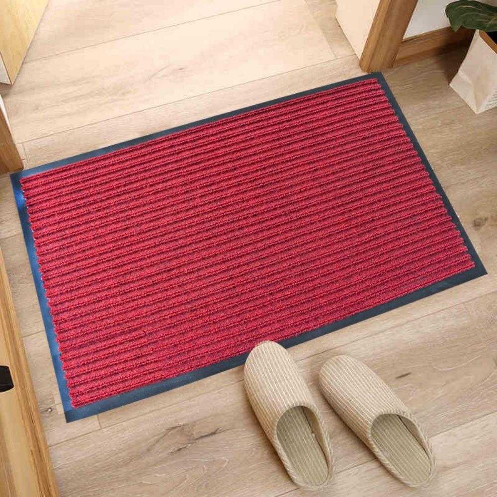 Double Striped Floor Mat Entry Door Hotel Gate Foot Mat Pvc Non-slip Household Entrance Carpet Mat