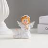 2pcs Angel Flower Fairy Cute Warm Countryside Resin Crafts Garden Home Living Room Entrance Decoration Ornament Birthday Gift