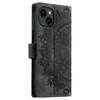 Style 018 For iPhone 14 Case Imprinted Totem Skin Feel Wallet Leather Phone Cover