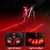 Bicycle Laser Parallel Line Taillight Waterproof Mountain Bike 2 Lasers Starry Sky 5LED Laser Taillight Safety Warning Taillight