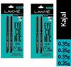 LAKMÉ Eyeconic Kajal Doppelpack (Tiefschwarz, Mattes Finish, 1,4 g Stift, Mehrfarbig