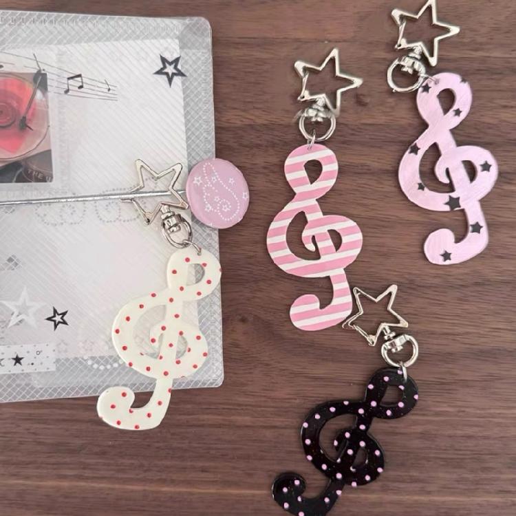 Portachiavi Creativo a Tema Musicale Gioiello Leggero Decorazione da Appendere per Uso Quotidiano o Regalo