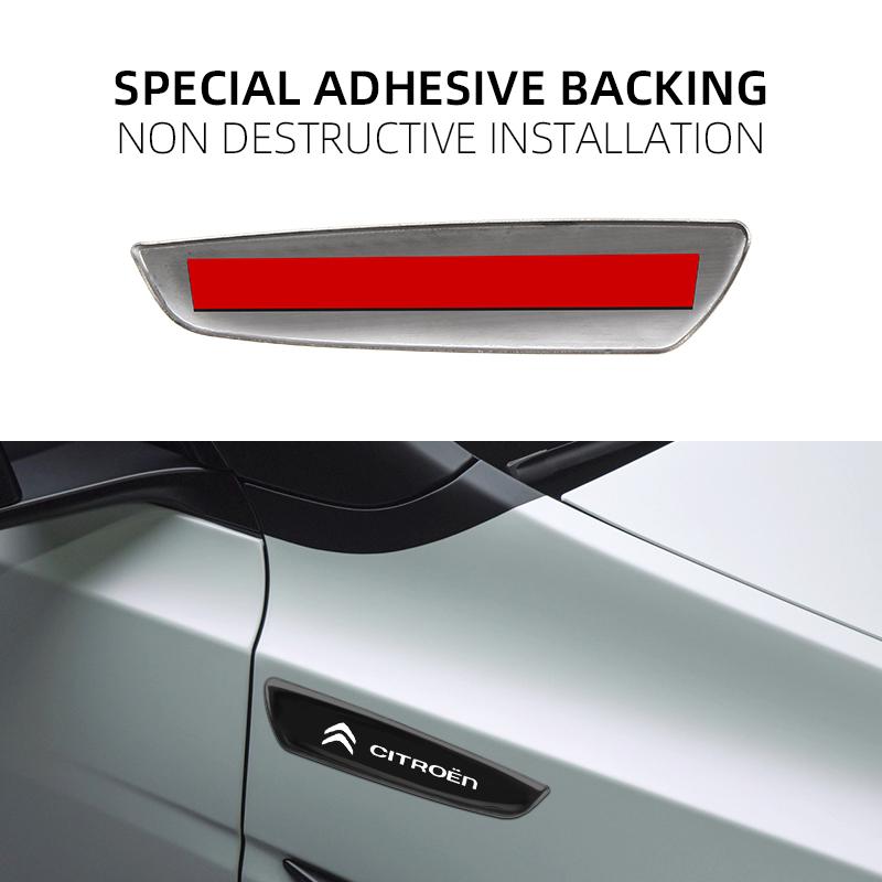 2 pezzi Adesivi decorativi in metallo per carrozzeria auto per Citroen C4 C3 C5 C1 C2 Berlingo C-Elysee C4-Picasso C4-Aircross Adesivi per auto