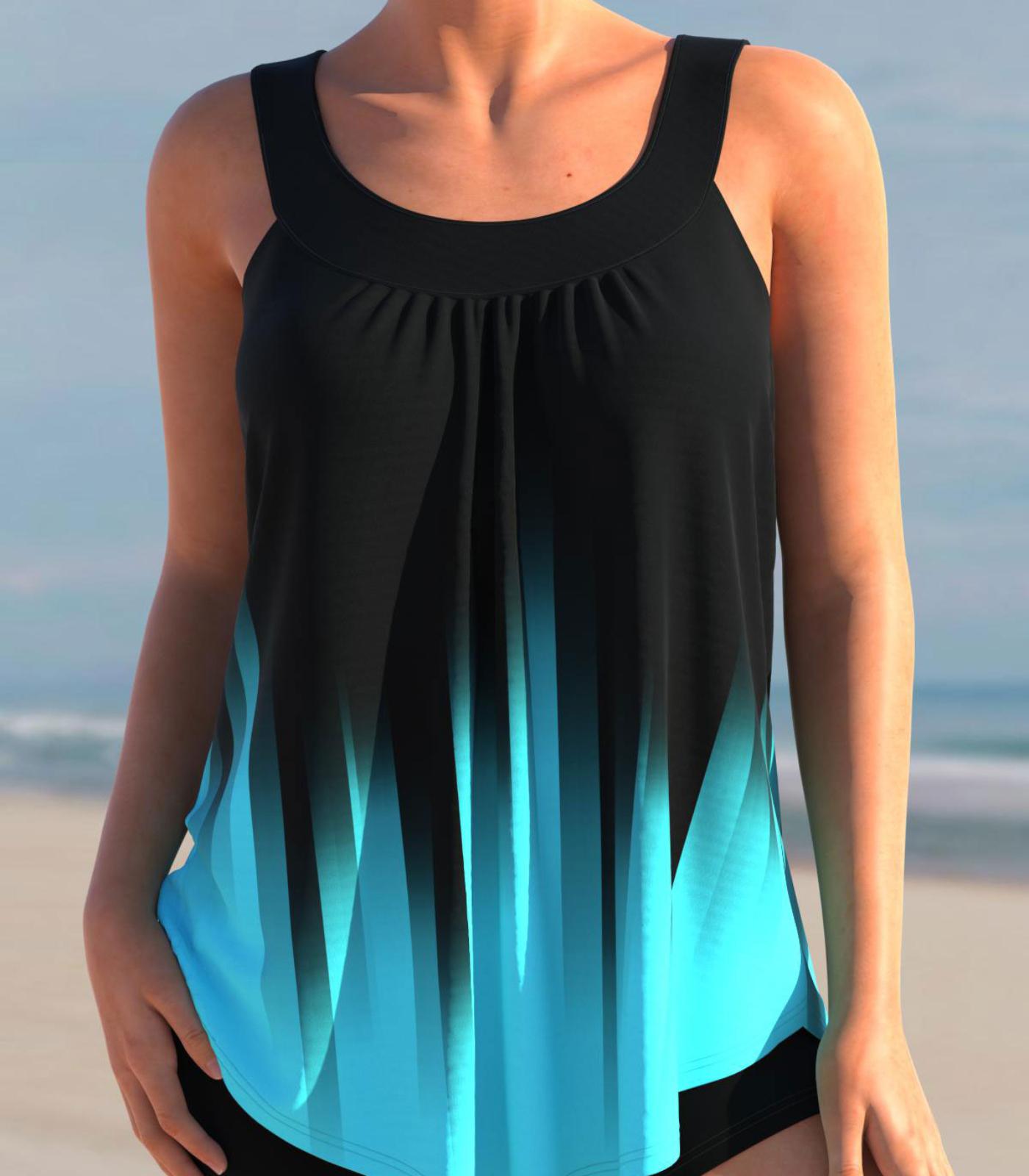 

2024 Купальники Летняя пляжная одежда Из двух частей Пляжные купальники Танкини с 3D принтом Плавание Новый комплект танкини Женская мода Монокини XL