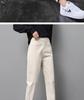 2025 Summer Beige High-Waist Slimming Loose Women's Jeans - Nine-Point Daddy Style