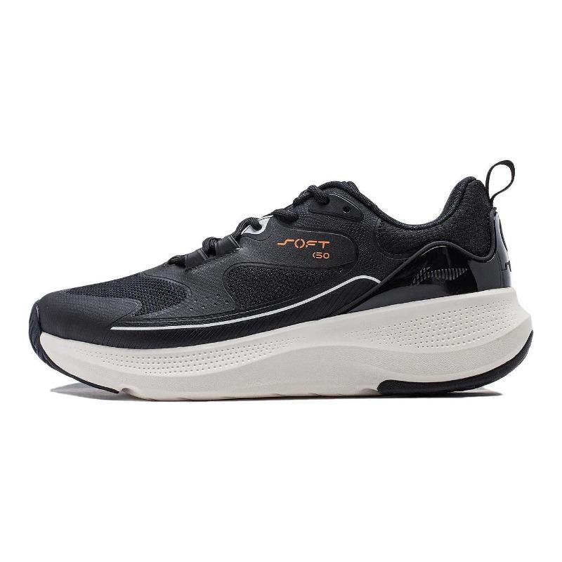 Li-Ning Soft Element Mens Casual Shoes Black Thick Sole Cushion Breathable AGLU011-3 43.5
