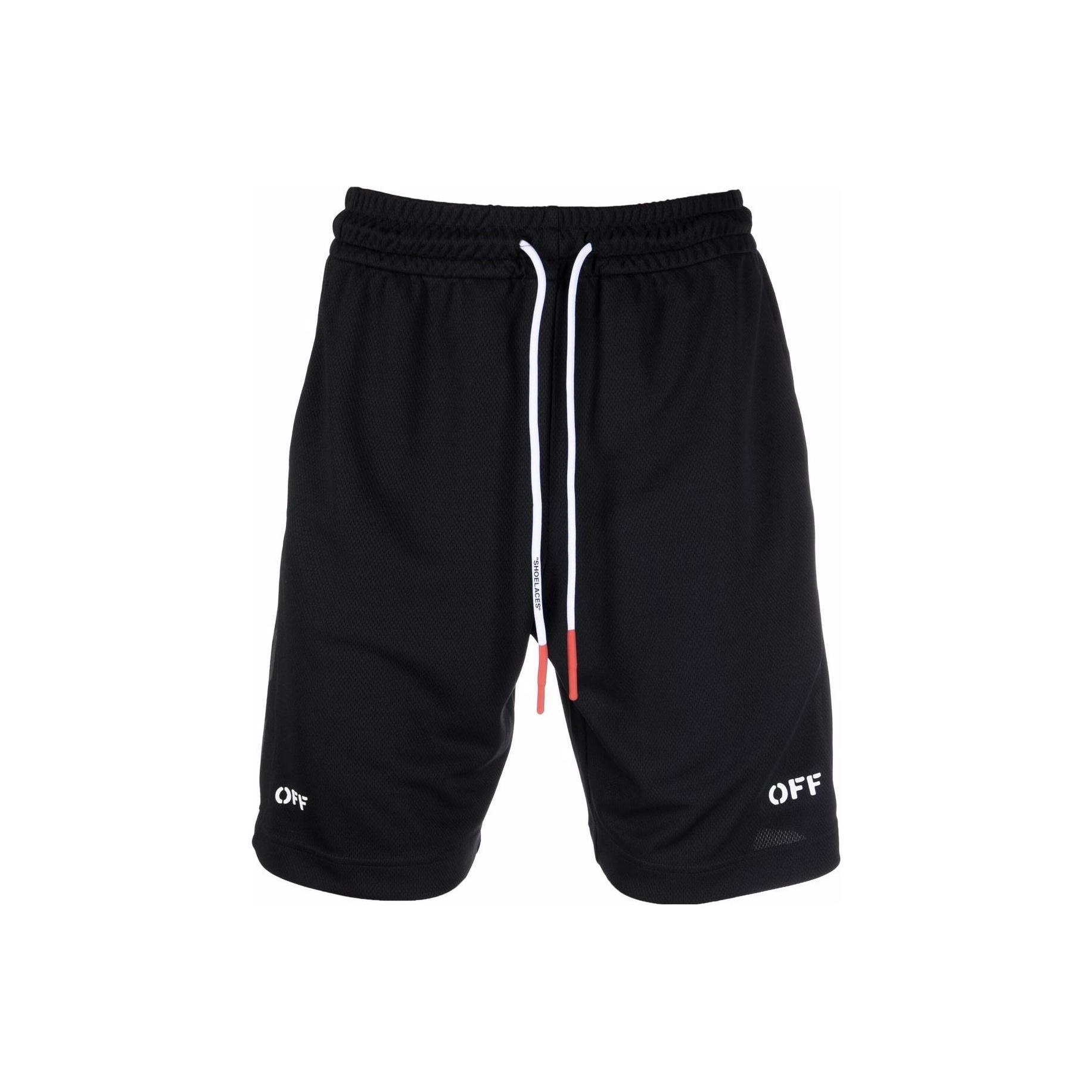 Off-White Athl Off Stamp Basketball Short Black/White Men Bottoms OMVH023C99FAB0011001 S