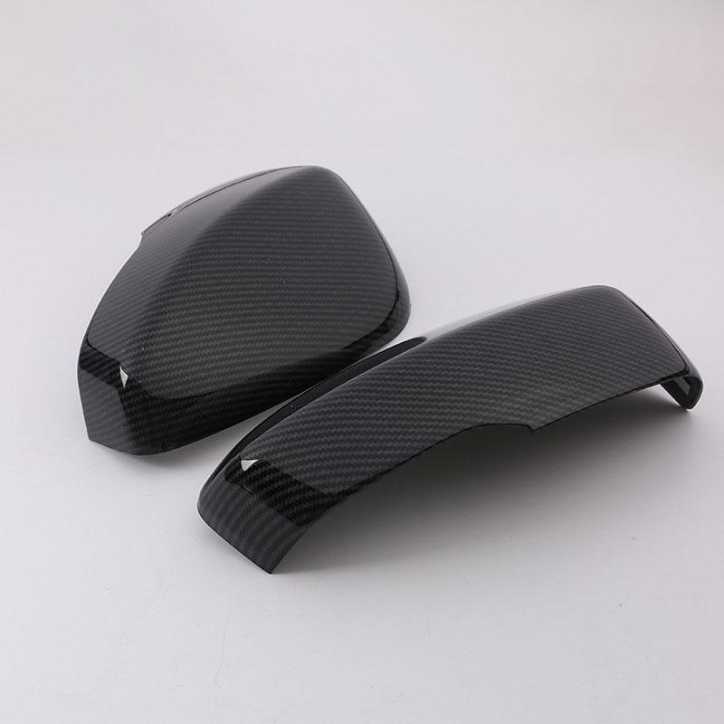 For Mitsubishi Eclipse Cross 2018-2025 Rearview Side Mirror Cover Wing Cap Exterior Door Rear View Case Trim Carbon Fiber Look