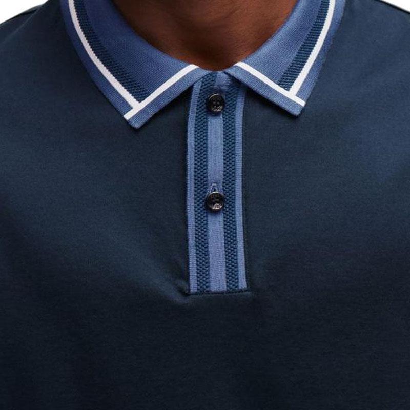 HUGO BOSS Stripe-trim Cotton Polo Shirt 50513366-404