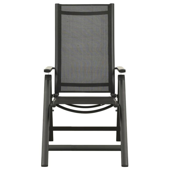 Maison Exclusive - Chaises pliantes 2 pièces en textilène et aluminium noir